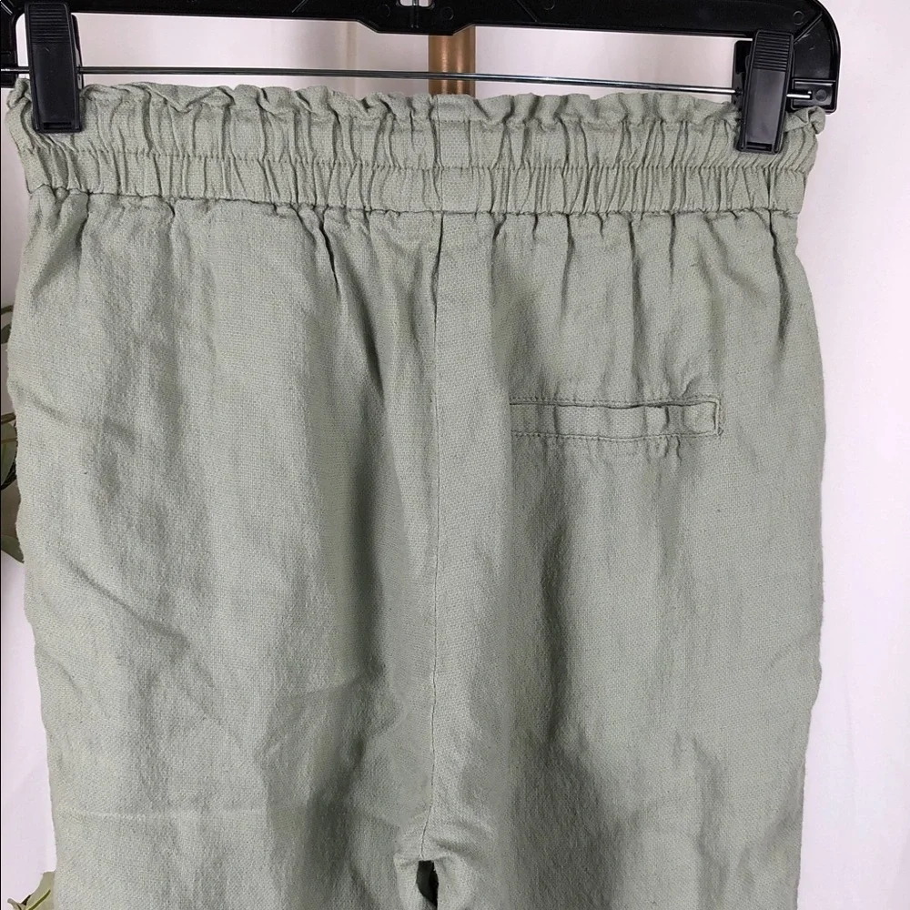 Zara Sage Green Drawstring Jogger Pants Sz XS (B5)